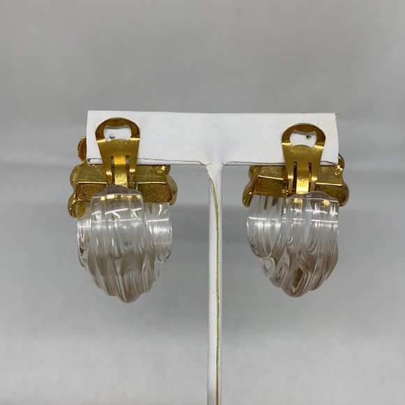 Stunning signed Inna Cytrine Paris lucite earrings - Picture 5 of 11